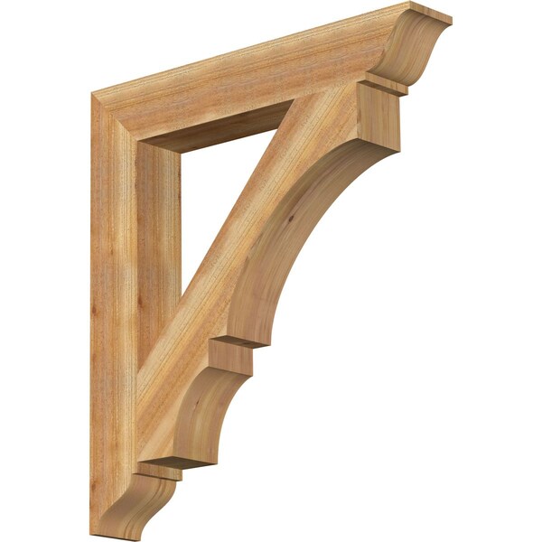 Ekena Millwork Balboa Traditional Rough Sawn Bracket, Western Red Cedar, 6"W x 38"D x 42"H BKT06X38X42BOA01RWR - main